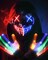 Halloween Mask Skeleton Gloves Set, 3 Modes Light Up Scary LED Mask with LED Glow Gloves, Halloween Decorations Anonymous Carnival Costumes glow purge Masks Gift for Boys Girl